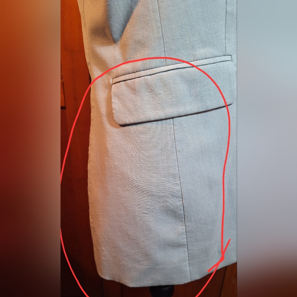BANANA REPUBLIC Light Gray Stretch Blazer - Picture 7 of 9